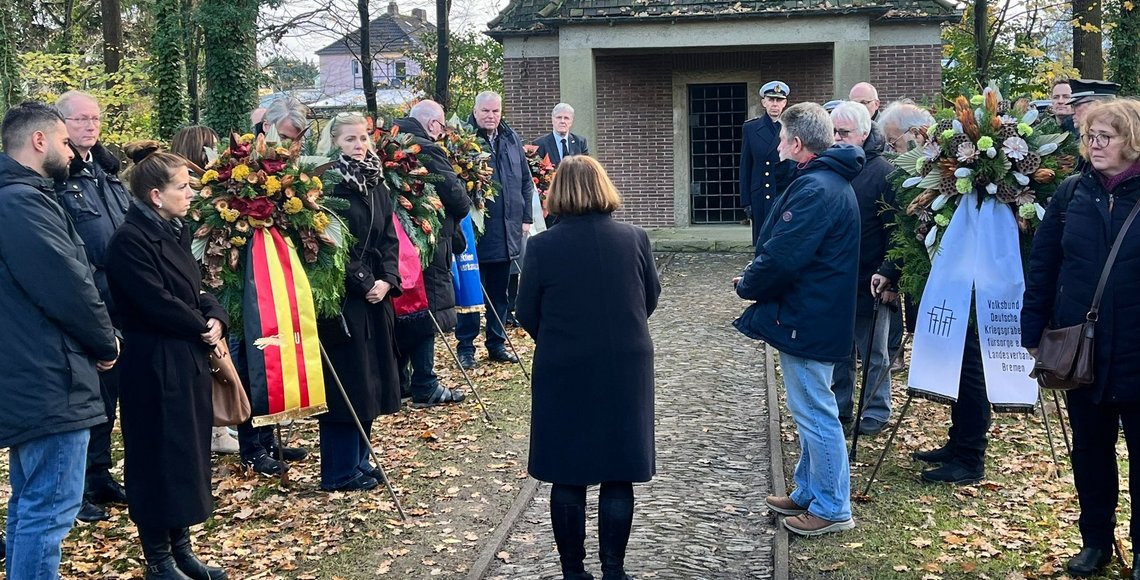 Gedenken auf dem Geestemünder Friedhof in Bremerhaven 