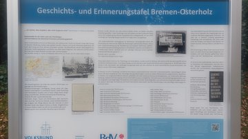 Die neue Geschichts- und Erinnerungstafel zum Thema Flucht und Vertreibung